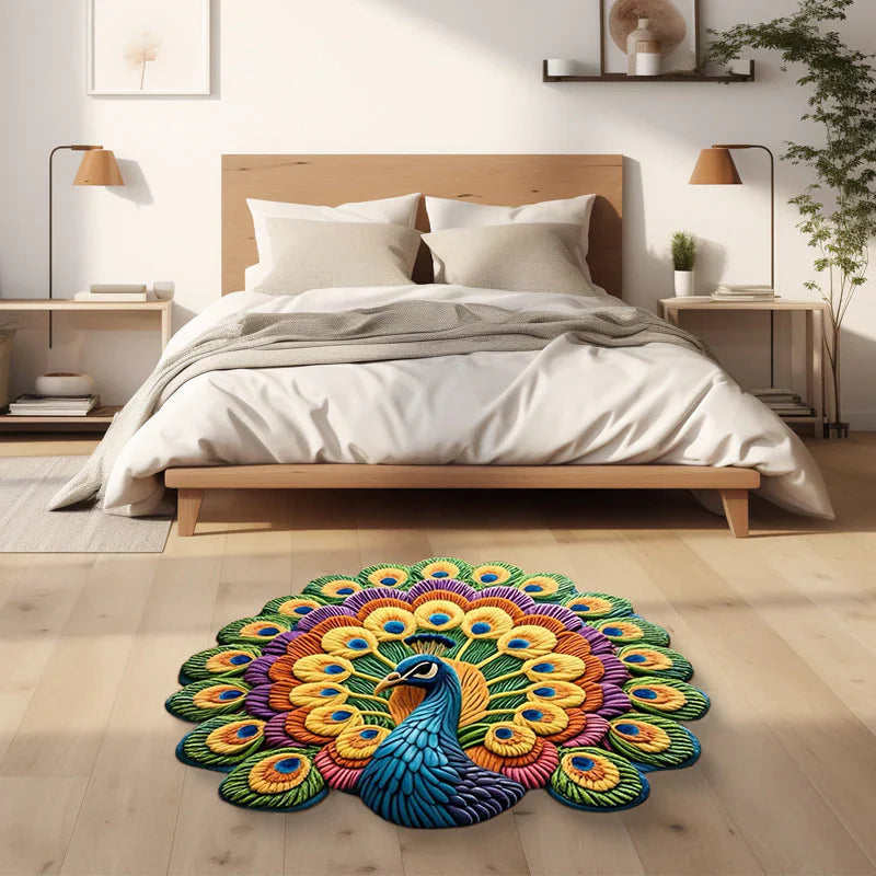 Royal Peacock Design Floor Mat – Buy 2 Get 1 Free (3MATS)