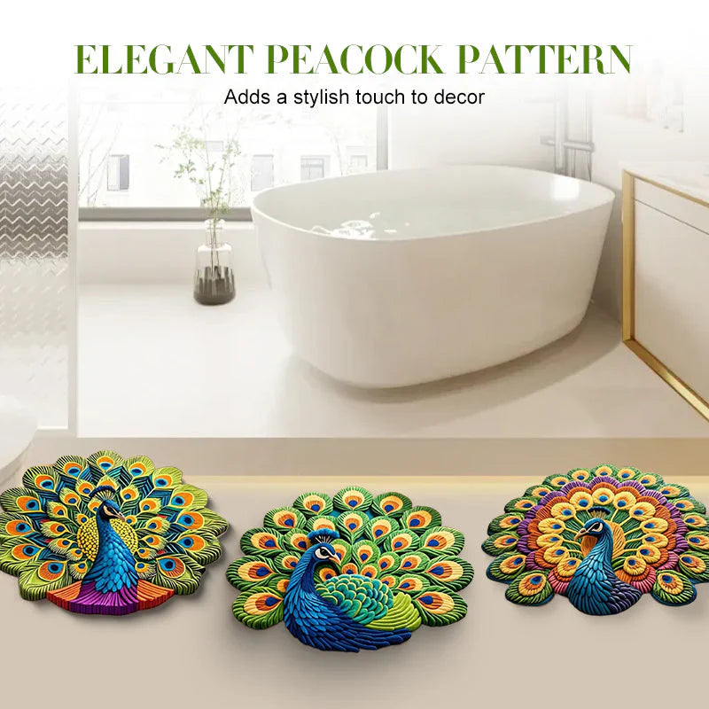 Royal Peacock Design Floor Mat – Buy 2 Get 1 Free (3MATS)