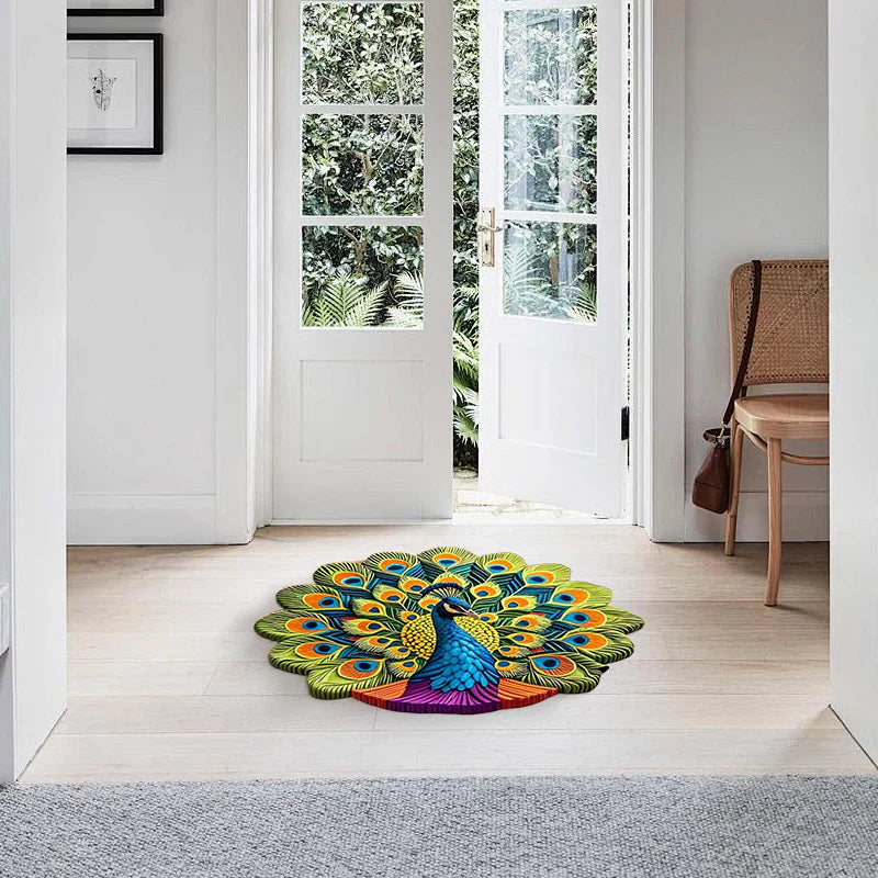 Royal Peacock Design Floor Mat – Buy 2 Get 1 Free (3MATS)